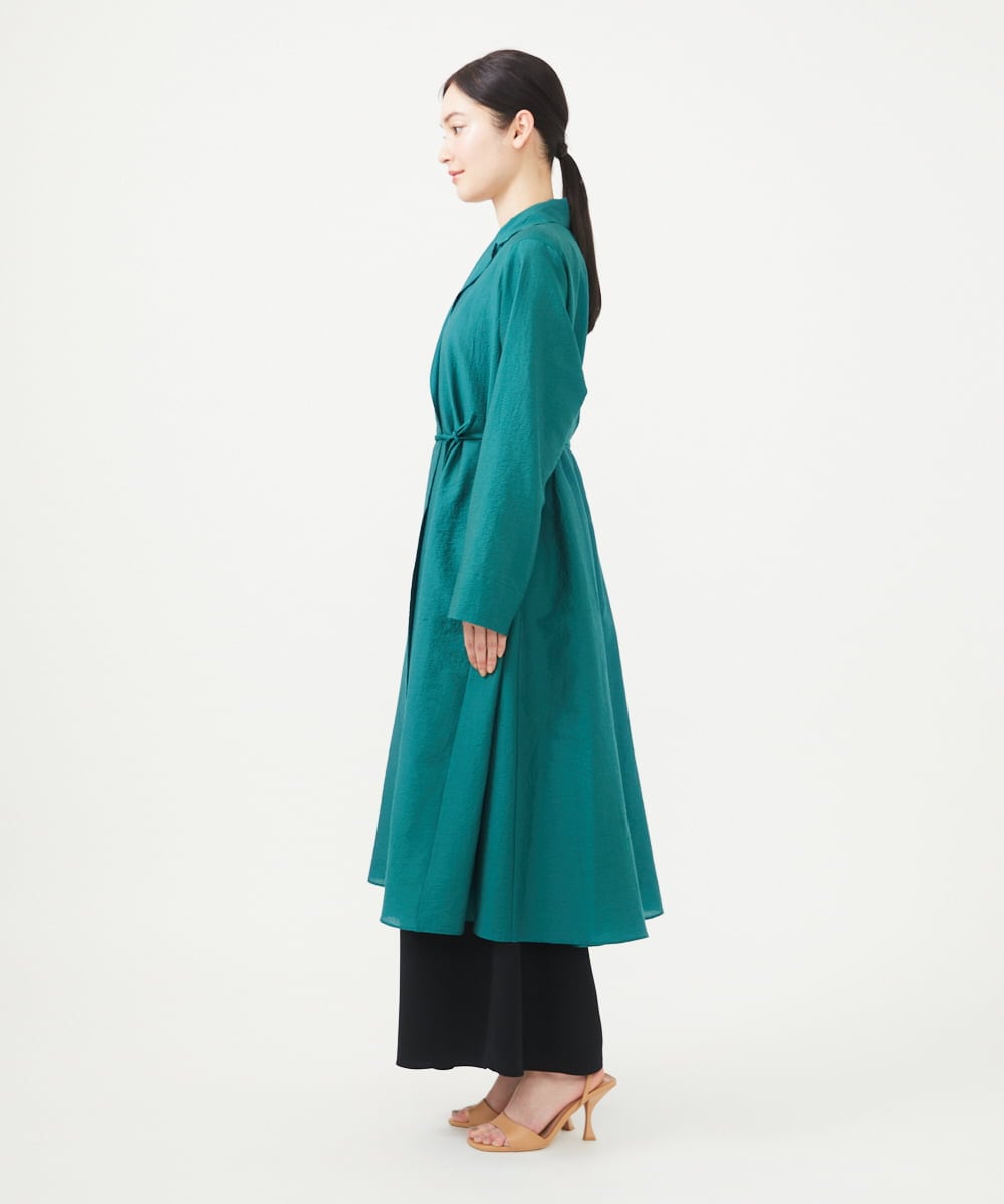 GBUGA02900 Sybilla(シビラ) ワッシャー加工ロングコート グリーン