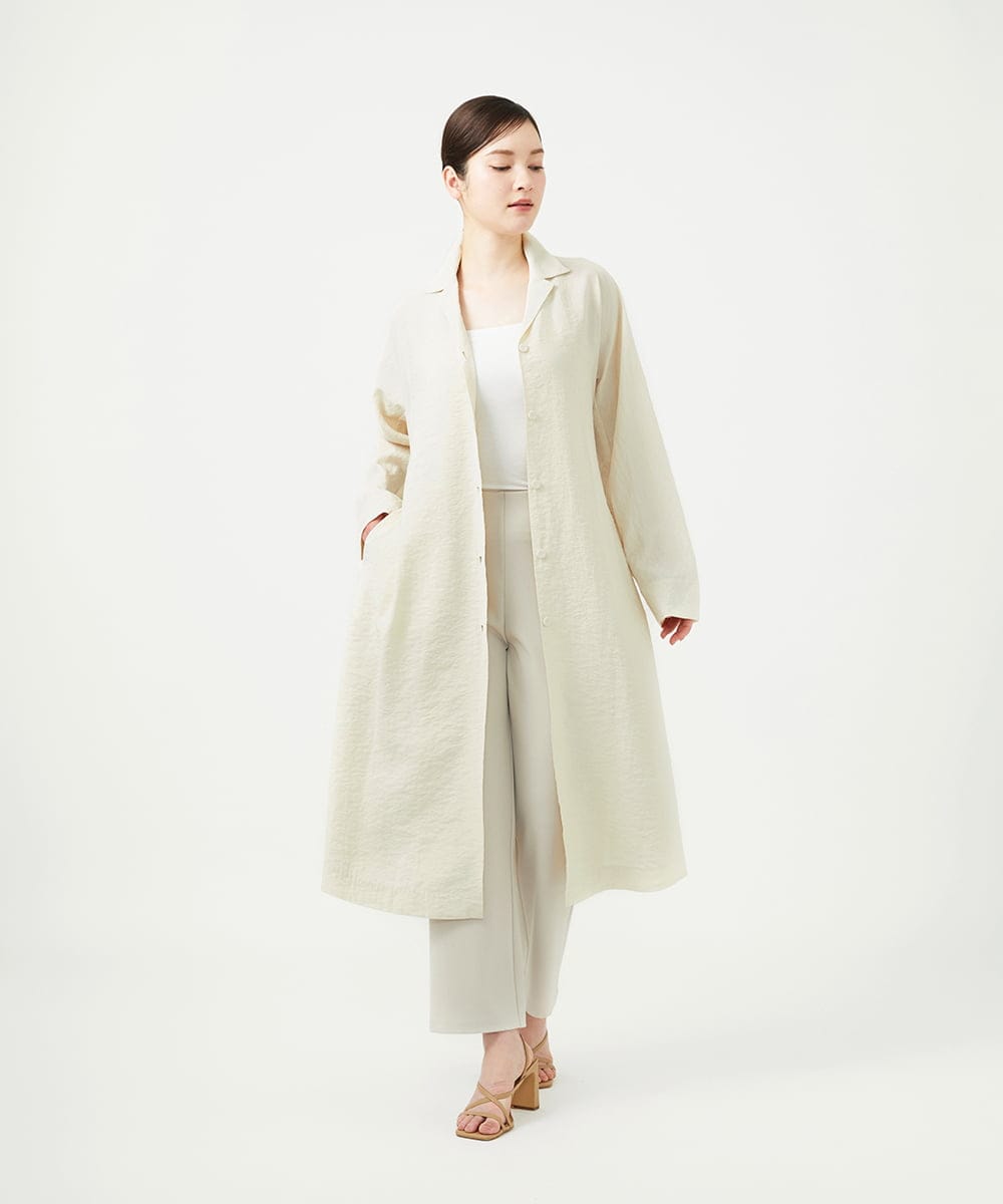 GBUGE05900 Sybilla(シビラ) シルクナイロンロングコート ライトベージュ