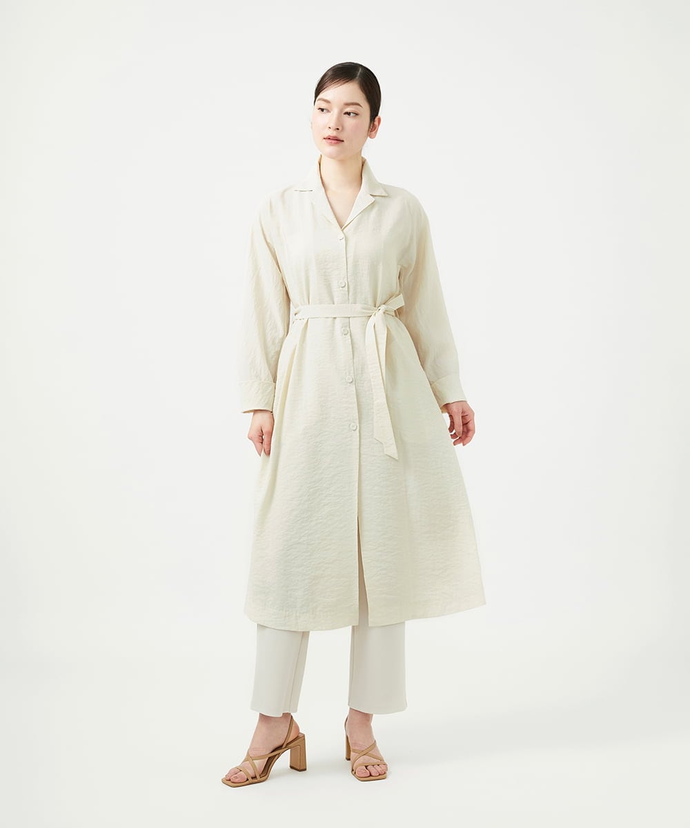 GBUGE05900 Sybilla(シビラ) シルクナイロンロングコート ライトベージュ