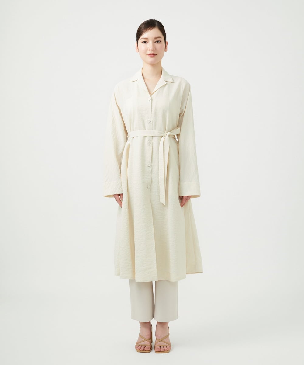 GBUGE05900 Sybilla(シビラ) シルクナイロンロングコート ライトベージュ