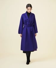 GBUVB02120 Sybilla(シビラ) 【ドラマ着用】ショールカラーリバーコート ブルー