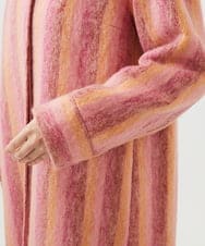 GBUVF01130 Sybilla(シビラ) モヘヤストライプコート ピンク系