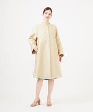 GBUXB08100 Sybilla(シビラ) 【メディア着用】リサイクルポリエステルノーカラーコート ベージュ