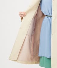 GBUXB08100 Sybilla(シビラ) 【メディア着用】リサイクルポリエステルノーカラーコート ベージュ