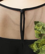 GDBAD90450 Sybilla(シビラ) アジサイ刺繍チュールブラウス ブラック