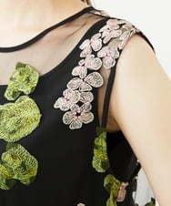 GDBAD90450 Sybilla(シビラ) アジサイ刺繍チュールブラウス ブラック