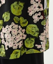 GDBAD90450 Sybilla(シビラ) アジサイ刺繍チュールブラウス ブラック