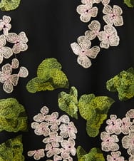 GDBAD90450 Sybilla(シビラ) アジサイ刺繍チュールブラウス ブラック