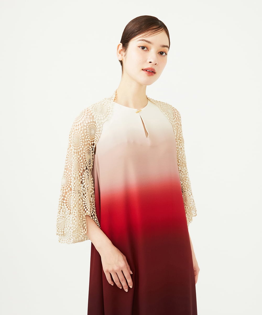 GDBAF05430 Sybilla(シビラ) サークルラメレースボレロ ゴールド