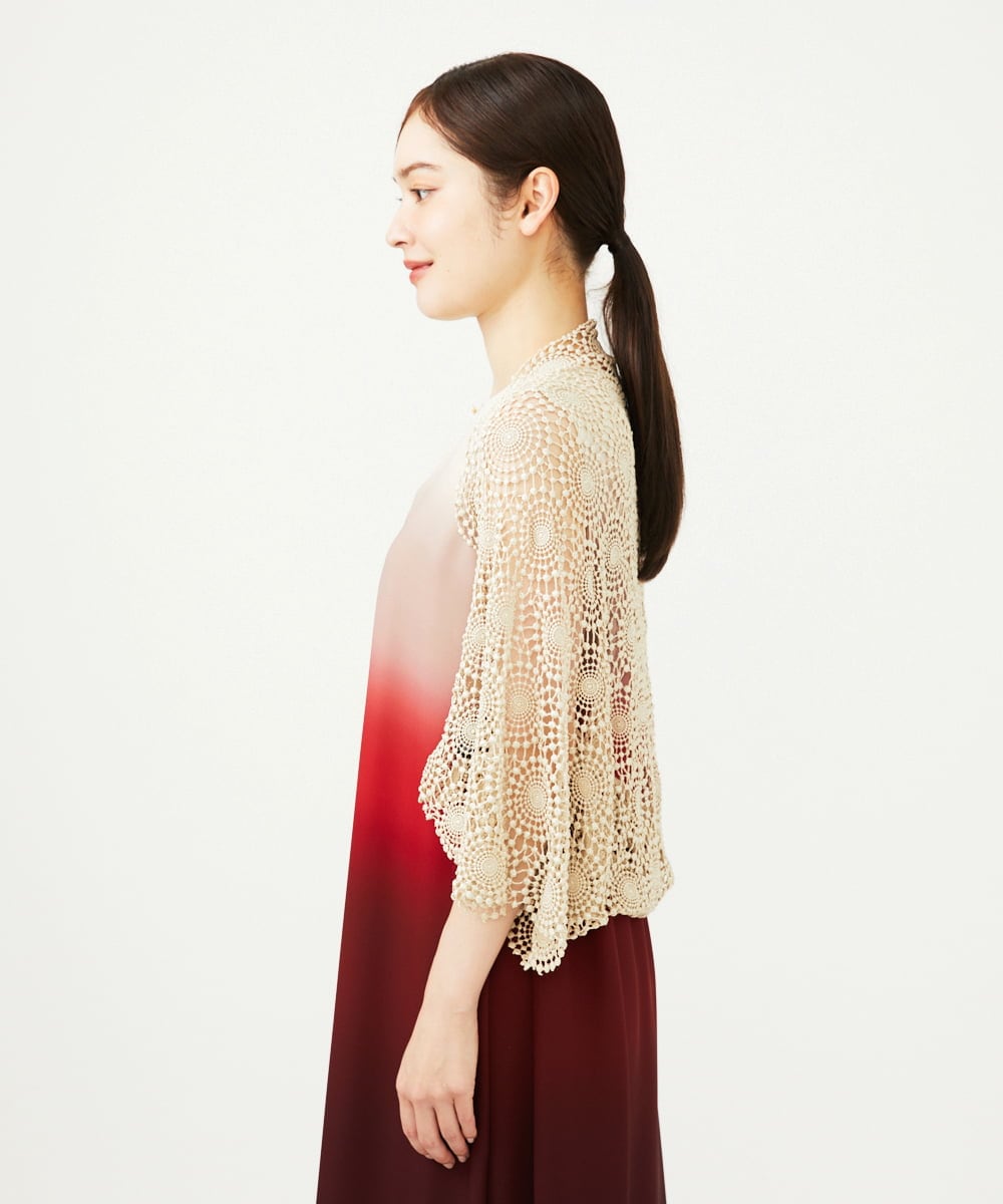 GDBAF05430 Sybilla(シビラ) サークルラメレースボレロ ゴールド