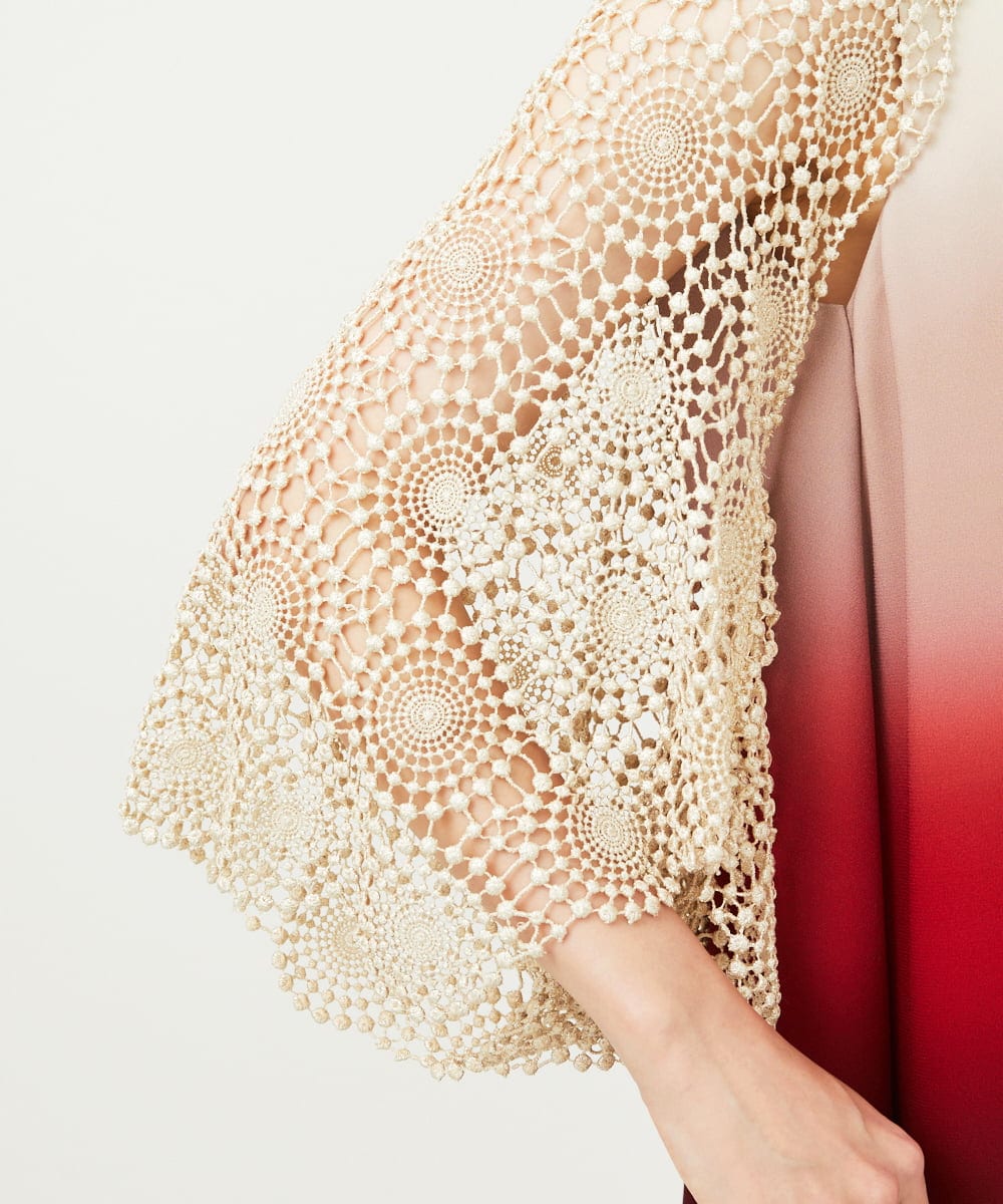 GDBAF05430 Sybilla(シビラ) サークルラメレースボレロ ゴールド