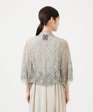 GDBAG05430 Sybilla(シビラ) サークルラメレースボレロ ダークシルバー