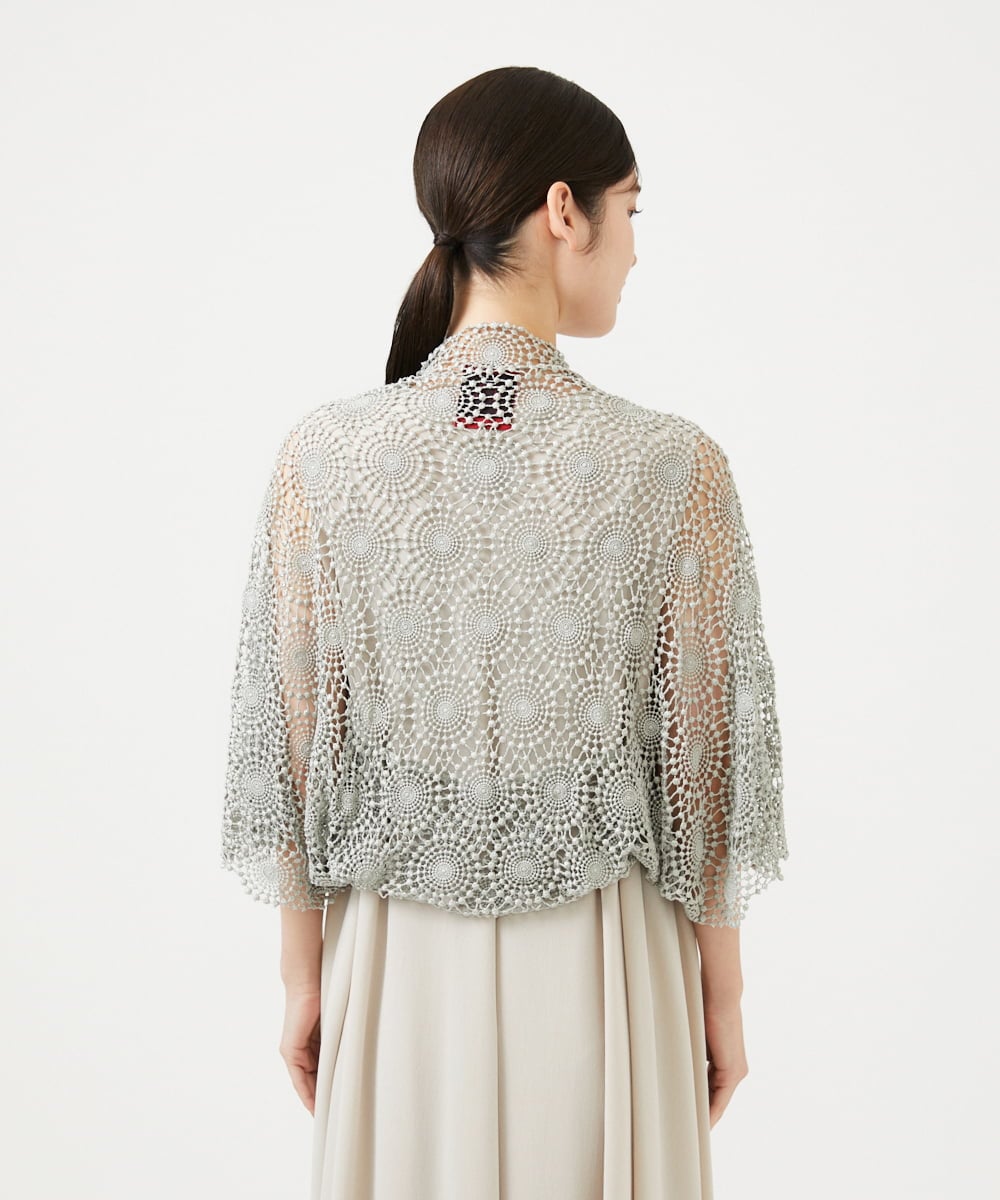 GDBAG05430 Sybilla(シビラ) サークルラメレースボレロ ダークシルバー