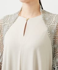 GDBAG05430 Sybilla(シビラ) サークルラメレースボレロ ダークシルバー