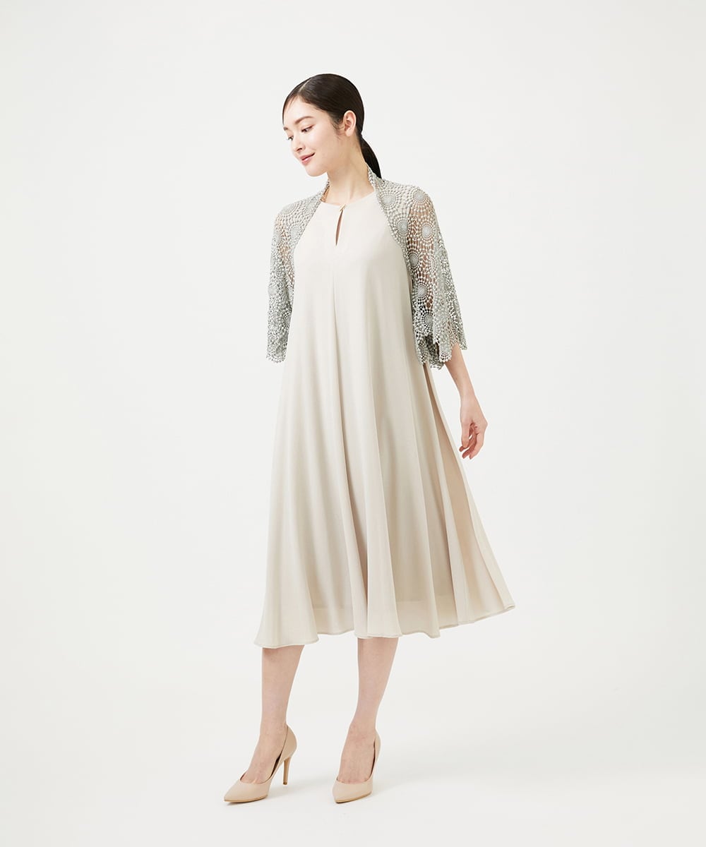 GDBAG05430 Sybilla(シビラ) サークルラメレースボレロ ダークシルバー