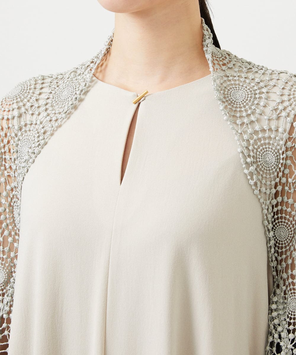 GDBGD05430 Sybilla(シビラ) サークルラメレースボレロ ダークシルバー