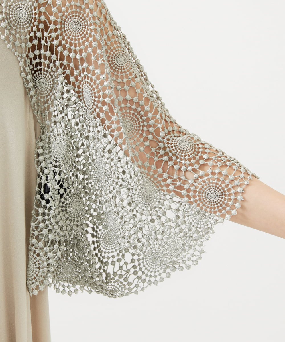 GDBGD05430 Sybilla(シビラ) サークルラメレースボレロ ダークシルバー