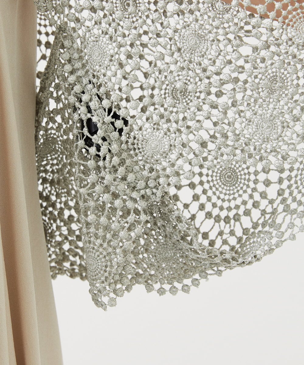 GDBGD05430 Sybilla(シビラ) サークルラメレースボレロ ダークシルバー