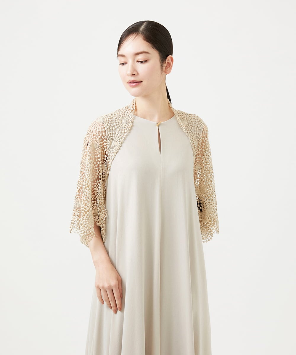 GDBGD05430 Sybilla(シビラ) サークルラメレースボレロ ゴールド