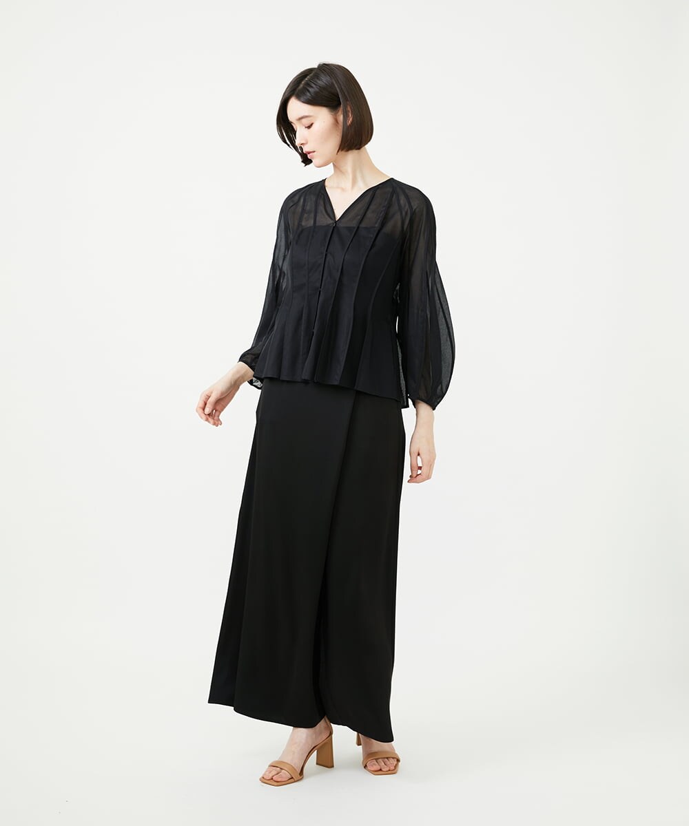 GDBGF21500 Sybilla(シビラ) パイピングフォルムブラウス ブラック
