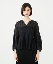 GDBGF21500 Sybilla(シビラ) パイピングフォルムブラウス ブラック