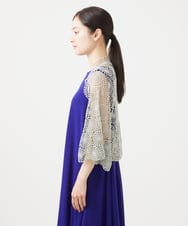GDBHB05430 Sybilla(シビラ) サークルラメレースボレロ  ダークシルバー