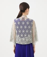 GDBHB05430 Sybilla(シビラ) サークルラメレースボレロ  ダークシルバー