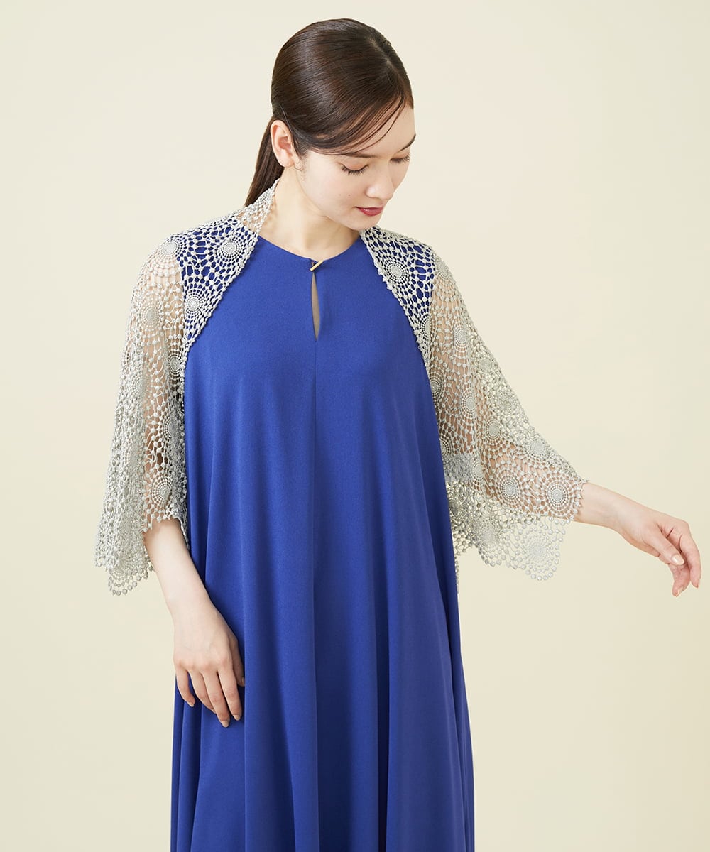GDBHV05430 Sybilla(シビラ) サークルラメレースボレロ  ダークシルバー