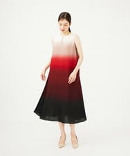GDEAD80600 Sybilla(シビラ) グラデーションサーキュラードレス レッド系