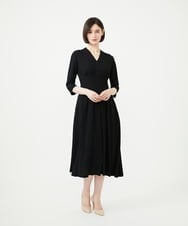 GDEAG22420 Sybilla(シビラ) タックデザインドレス ブラック