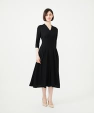 GDEAG22420 Sybilla(シビラ) タックデザインドレス ブラック