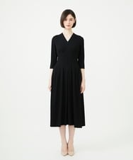 GDEAG22420 Sybilla(シビラ) タックデザインドレス ブラック