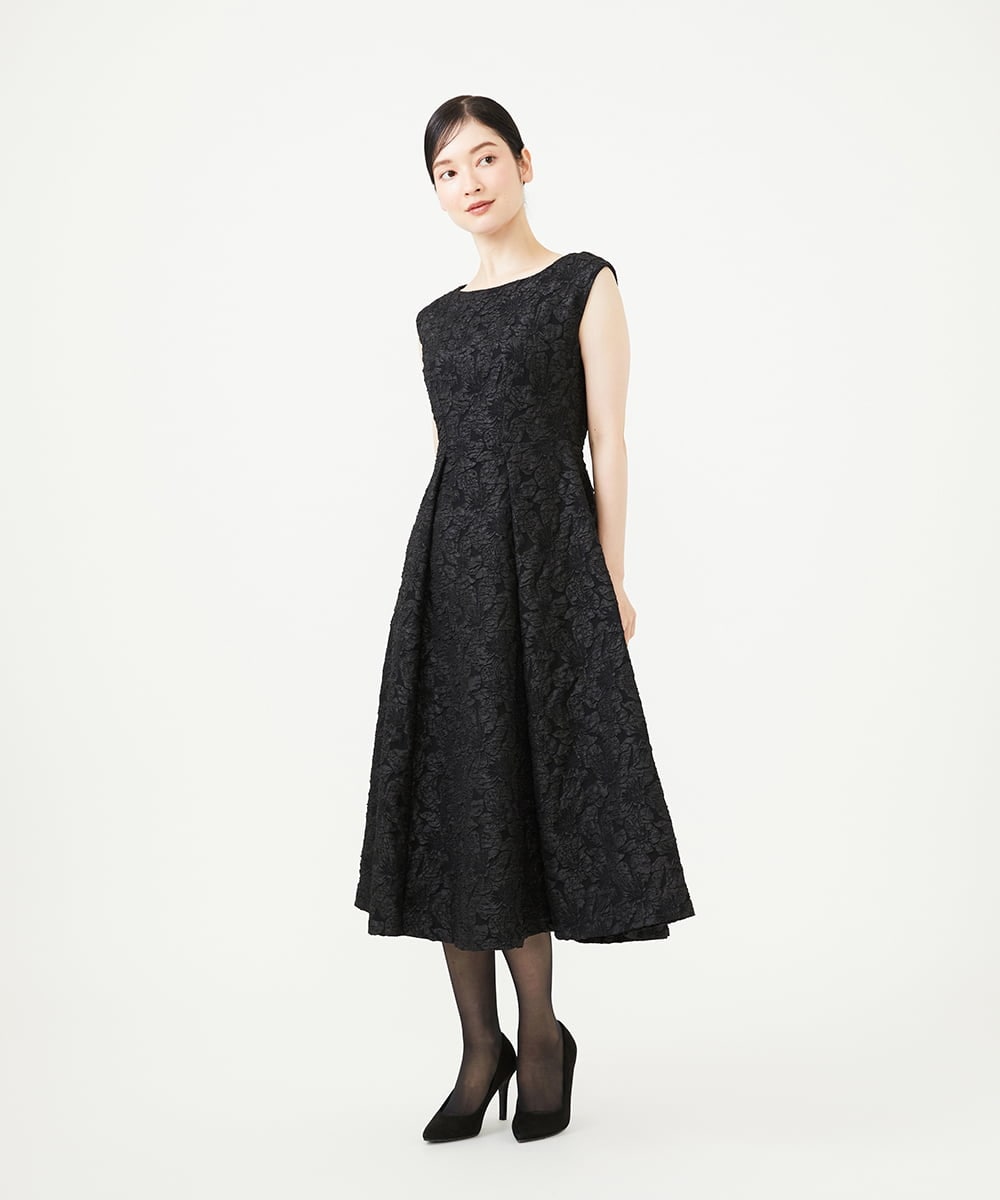 GDEAG31600 Sybilla(シビラ) フラワーフクレジャカードドレス ブラック