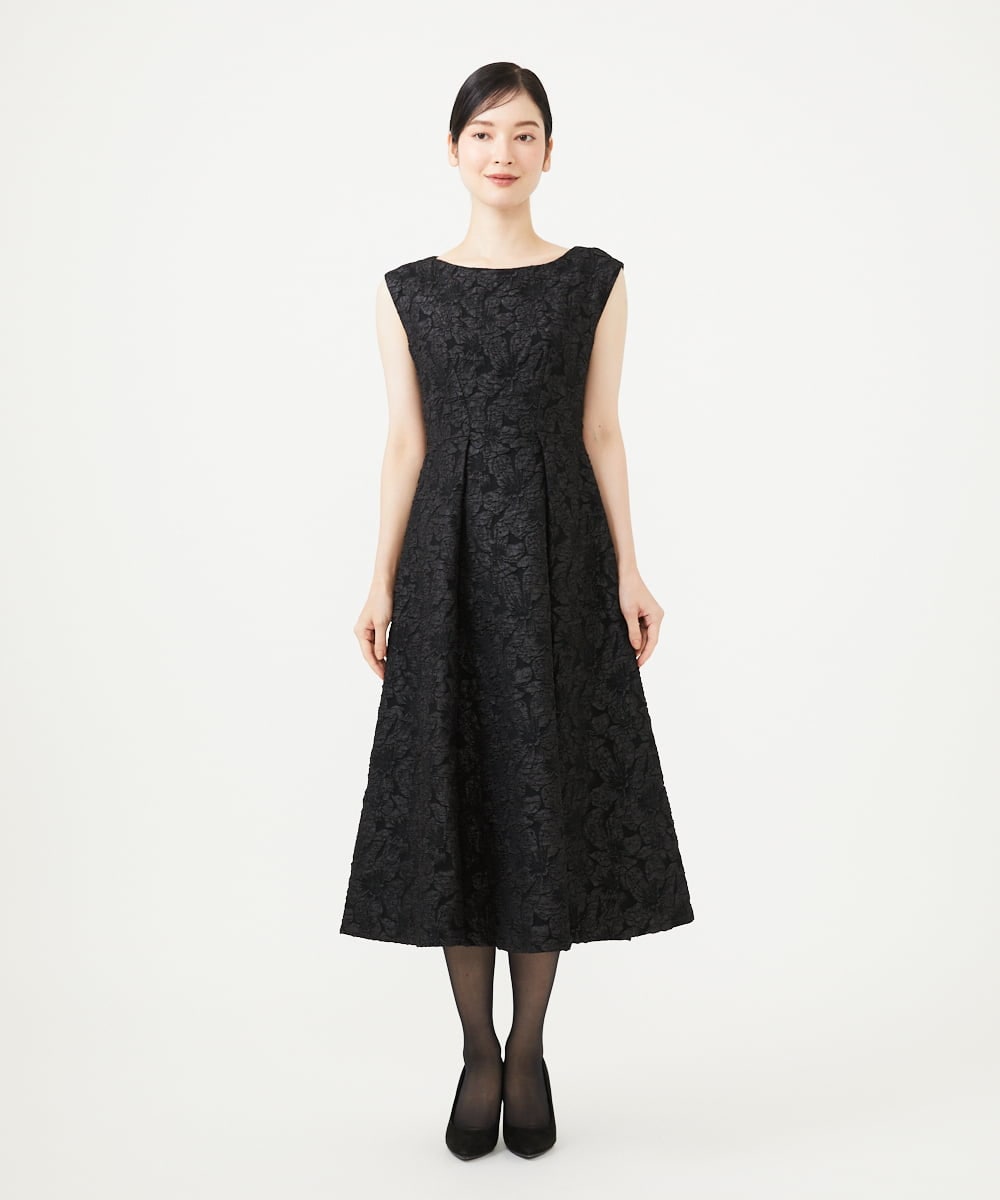 GDEAG31600 Sybilla(シビラ) フラワーフクレジャカードドレス ブラック