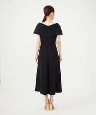 GDEAG36700 Sybilla(シビラ) ワイドカラーVネックドレス ブラック