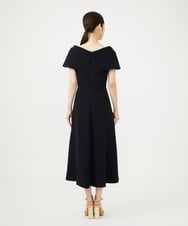 GDEAG36700 Sybilla(シビラ) ワイドカラーVネックドレス ブラック