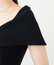 GDEAG36700 Sybilla(シビラ) ワイドカラーVネックドレス ブラック