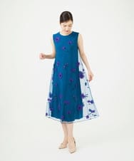 GDEAG90800 Sybilla(シビラ) 【WEB限定色あり】マーガレット刺繍チュールドレス 【WEB限定】ブルー
