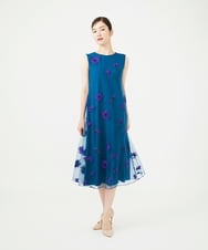 GDEAG90800 Sybilla(シビラ) 【WEB限定色あり】マーガレット刺繍チュールドレス 【WEB限定】ブルー
