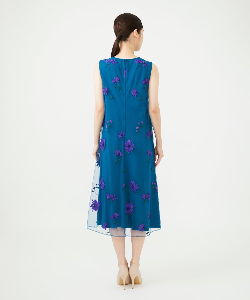 GDEAG90800 Sybilla(シビラ) 【WEB限定色あり】マーガレット刺繍チュールドレス 【WEB限定】ブルー
