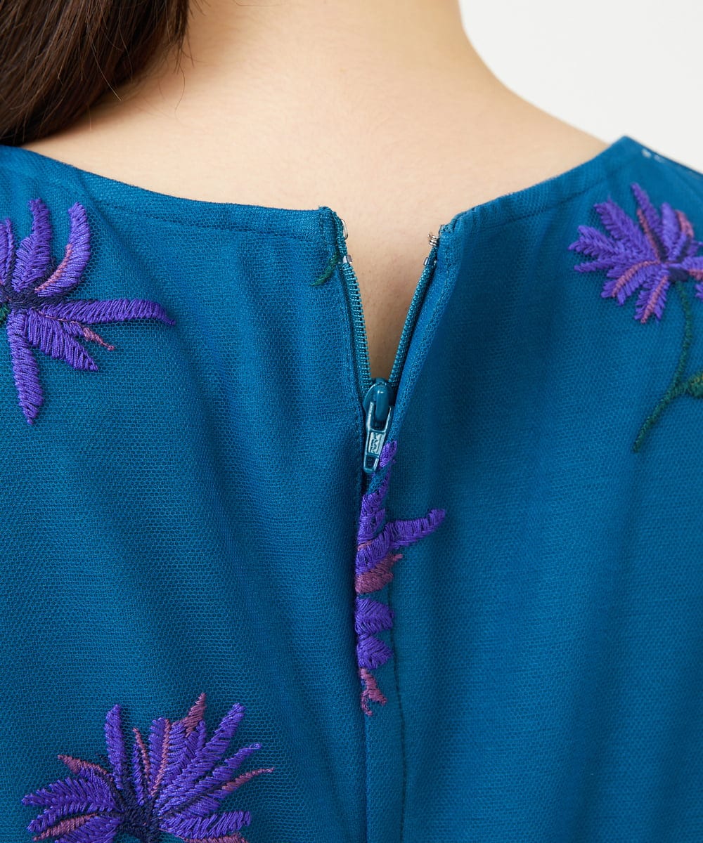 GDEAG90800 Sybilla(シビラ) 【WEB限定色あり】マーガレット刺繍チュールドレス 【WEB限定】ブルー