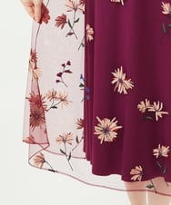 GDEAG90800 Sybilla(シビラ) 【WEB限定色あり】マーガレット刺繍チュールドレス バーガンディ