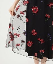 GDEAG90800 Sybilla(シビラ) マーガレット刺繍チュールドレス ブラック