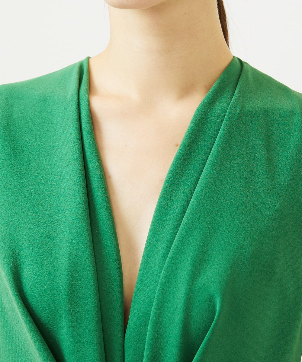 GDECD46790 Sybilla(シビラ) フロントタックジャンプスーツ（カラー） グリーン