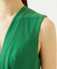 GDECD46790 Sybilla(シビラ) フロントタックジャンプスーツ（カラー） グリーン