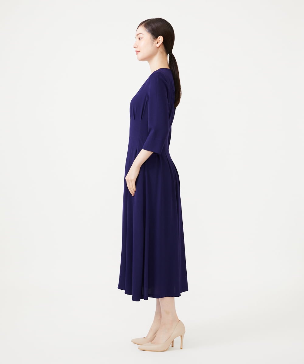 GDECG22420 Sybilla(シビラ) タックデザインドレス ネイビー
