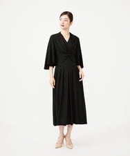 GDECG22420 Sybilla(シビラ) タックデザインドレス ブラック