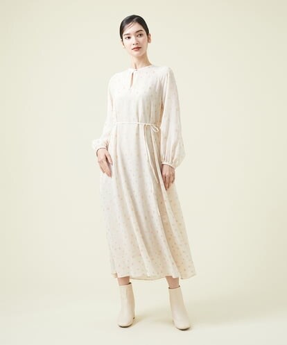 GDECT14700 Sybilla 【MONOTONE】スクエアラメジャカードドレス
