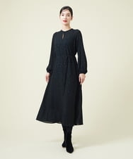GDECT14700 Sybilla(シビラ) 【MONOTONE】スクエアラメジャカードドレス ブラック