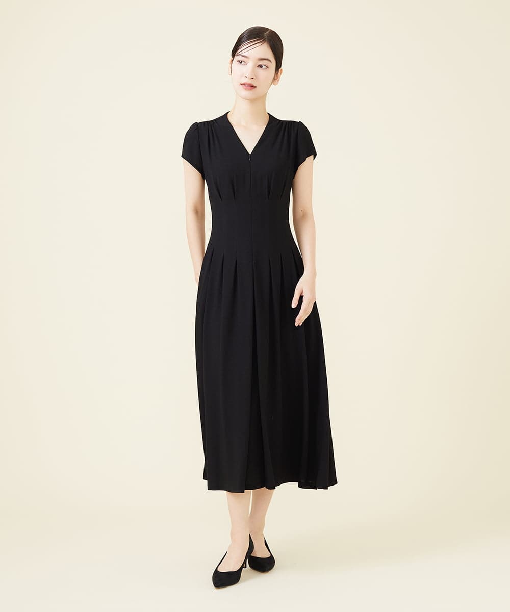 GDECV21390 Sybilla(シビラ) タッキングデザインドレス ブラック